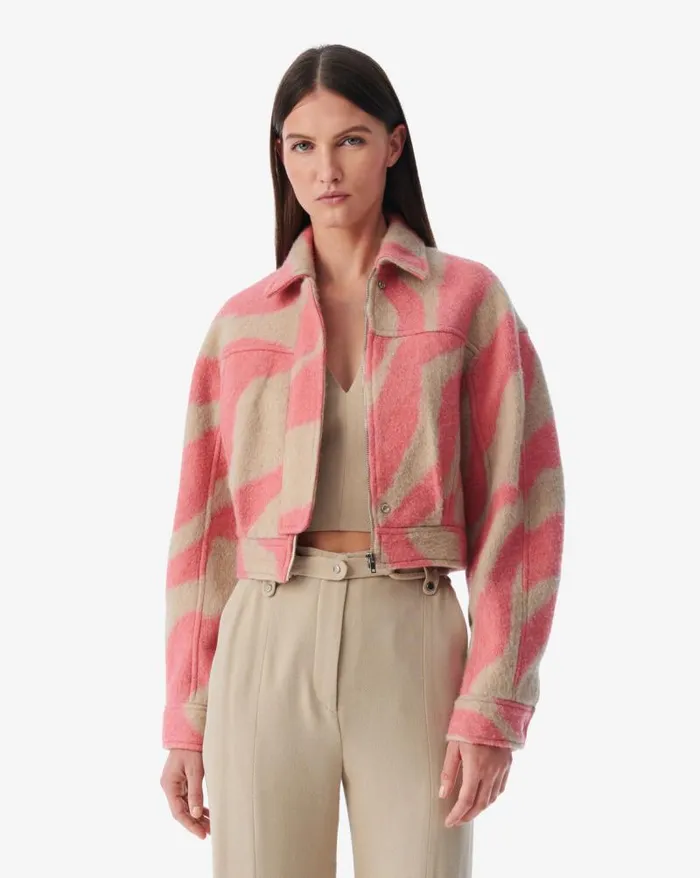 Jackets and Coats Women IRO ERAKI ZEBRA PATTERNED CROPPED JACKET