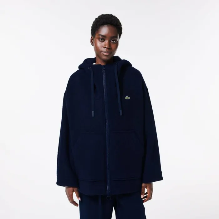 Jackets and Coats Women Lacoste Women039s Short Oversized Recycled Wool Hooded Coat Navy Blue 166 Jackets and Coats Women Lacoste Women039s Short Oversized Recycled Wool Hooded Coat Navy Blue 166