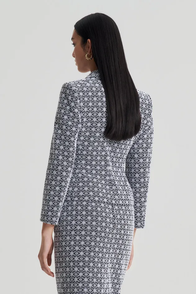 Jackets Scanlan Theodore Women EMBROIDERED FLORAL JACKET BLACKWHITE Jackets Scanlan Theodore Women EMBROIDERED FLORAL JACKET BLACKWHITE