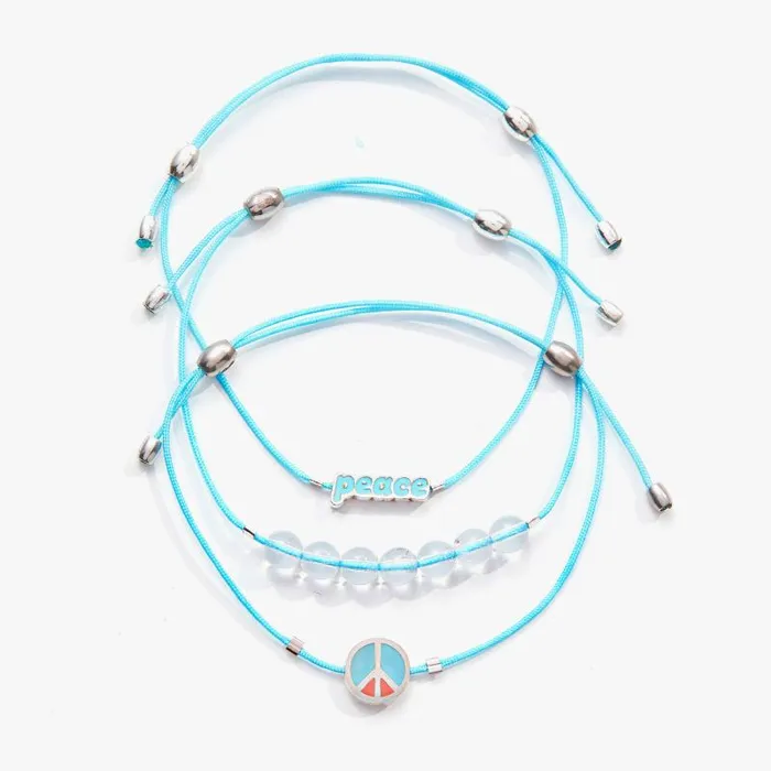 Jewelry Sets Women Alex And Ani Peace Cord Bracelets Set Of 3 Shiny Silver