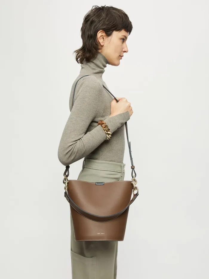 Jigsaw Bags and Clutches Women Kenton Bucket Bag Veg Leather Brown