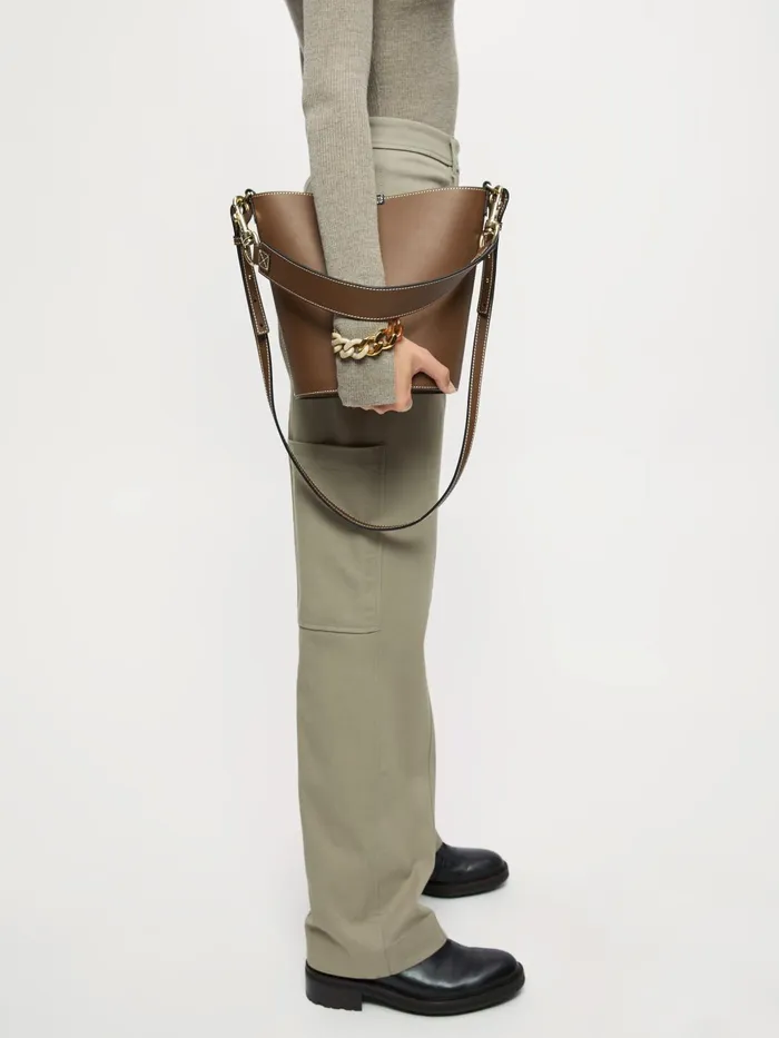 Jigsaw Bags and Clutches Women Kenton Bucket Bag Veg Leather Brown