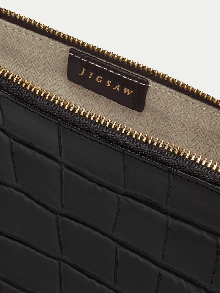Jigsaw Bags and Clutches Women Sophia Rounded Pouch Black
