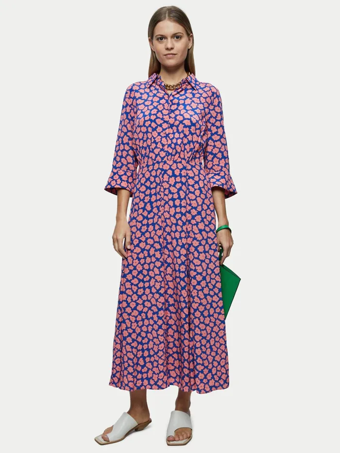 Jigsaw Dresses and Jumpsuits Women Cloud Floral Shirt Dress Blue
