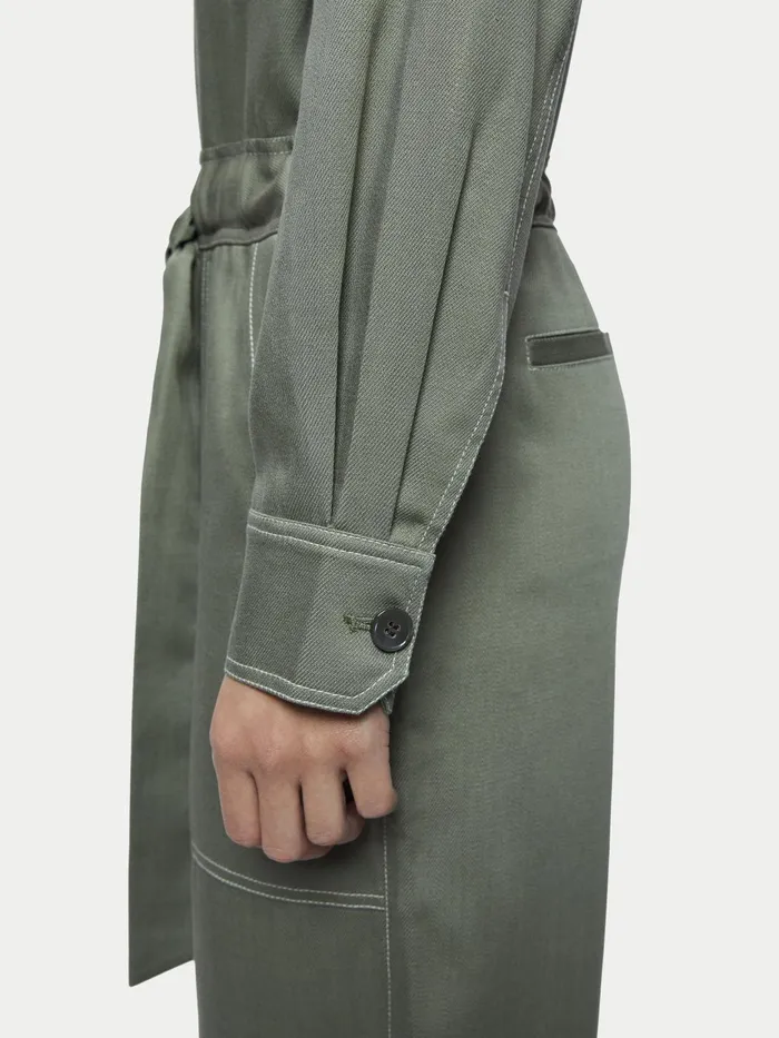 Jigsaw Dresses and Jumpsuits Women Cotton Lyocell Zip Jumpsuit Green