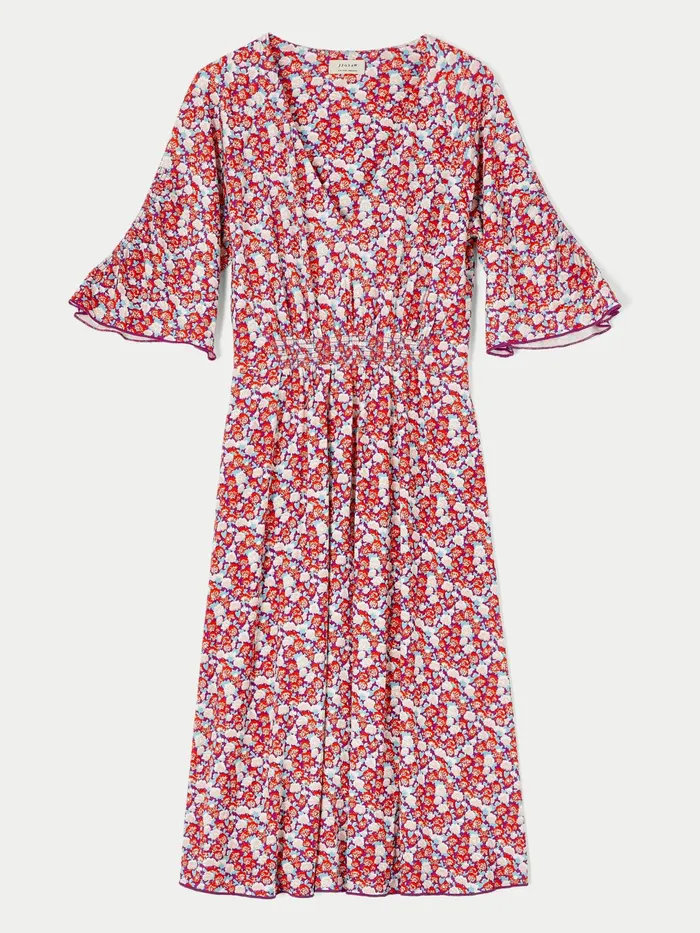 Jigsaw Dresses and Jumpsuits Women Hydrangea V Neck Jersey Dress Multi