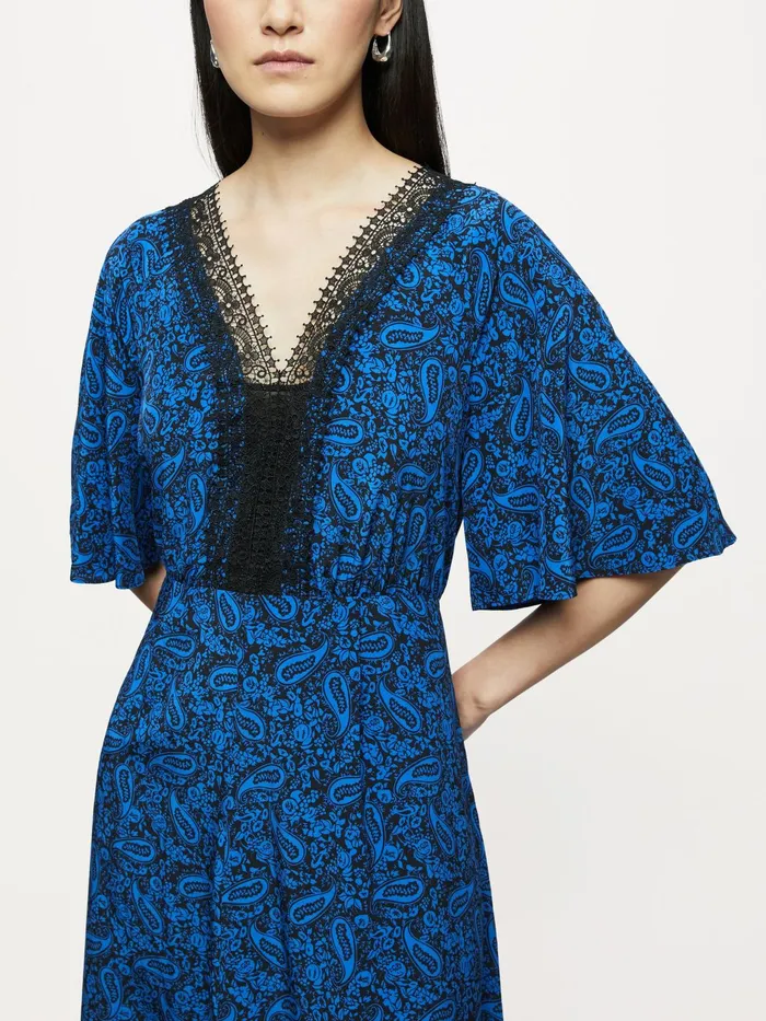 Jigsaw Dresses and Jumpsuits Women Klein Paisley Lace Dress Blue