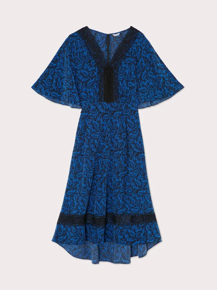 Jigsaw Dresses and Jumpsuits Women Klein Paisley Lace Dress Blue