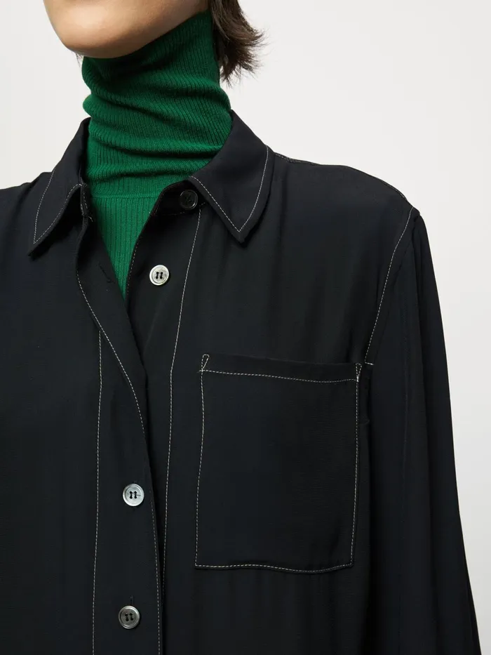 Jigsaw Dresses and Jumpsuits Women Soft Belted Shirt Dress Black