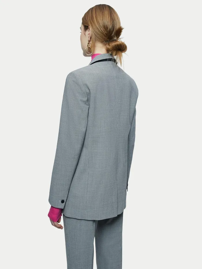 Jigsaw Jackets Women Knox Puppytooth Blazer Blue
