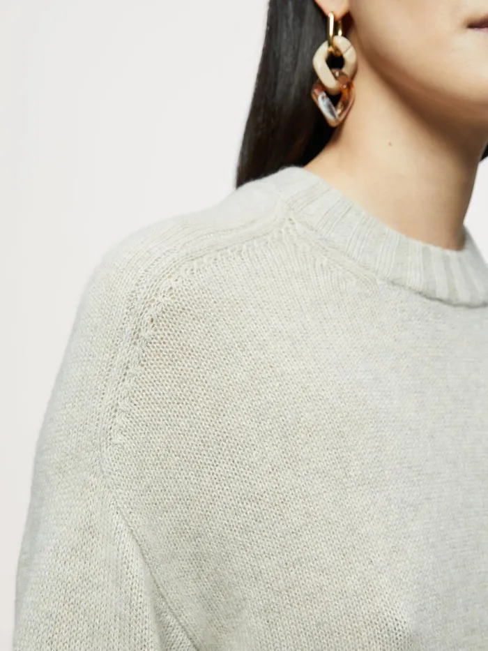 Jigsaw Knitwear and Cashmere Women Cashmere Boyfriend Jumper Cream
