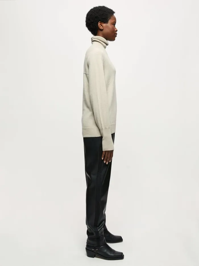 Jigsaw Knitwear and Cashmere Women Cashmere Forever Polo Jumper Cream