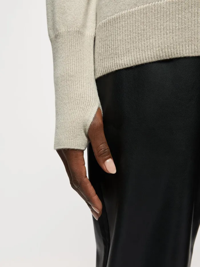 Jigsaw Knitwear and Cashmere Women Cashmere Forever Polo Jumper Cream