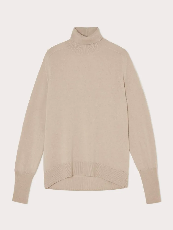 Jigsaw Knitwear and Cashmere Women Cashmere Forever Polo Jumper Cream