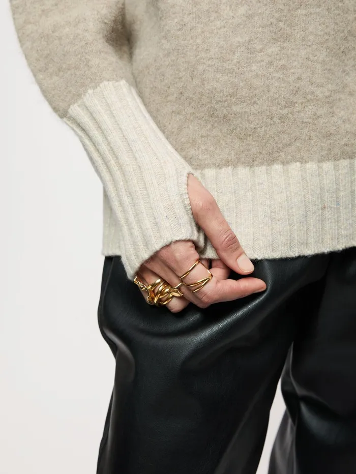 Jigsaw Knitwear and Cashmere Women Knitted Boucle Jumper Cream