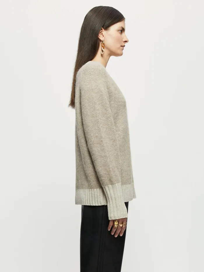 Jigsaw Knitwear and Cashmere Women Knitted Boucle Jumper Cream