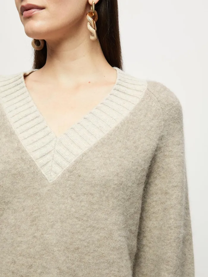 Jigsaw Knitwear and Cashmere Women Knitted Boucle Jumper Cream
