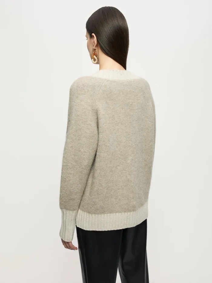 Jigsaw Knitwear and Cashmere Women Knitted Boucle Jumper Cream