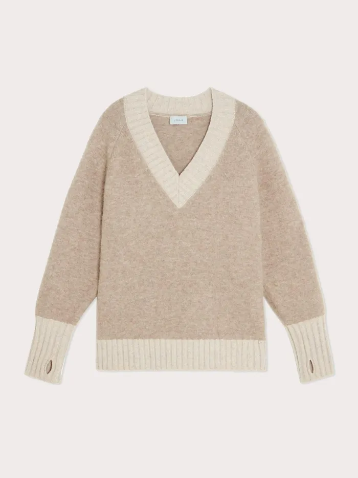Jigsaw Knitwear and Cashmere Women Knitted Boucle Jumper Cream