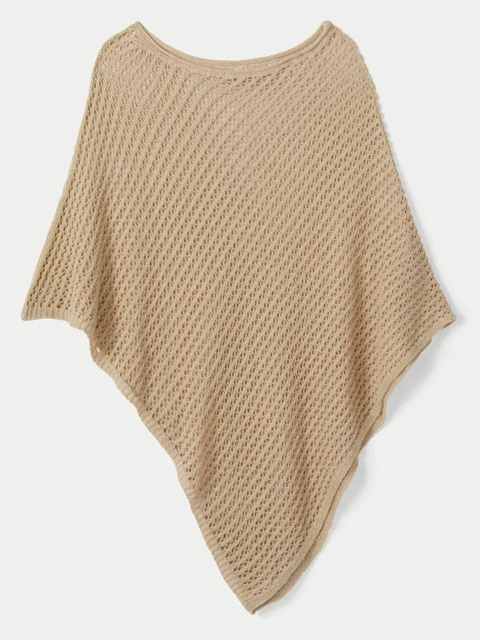 Jigsaw Knitwear and Cashmere Women Linen Lace Knitted Poncho Green