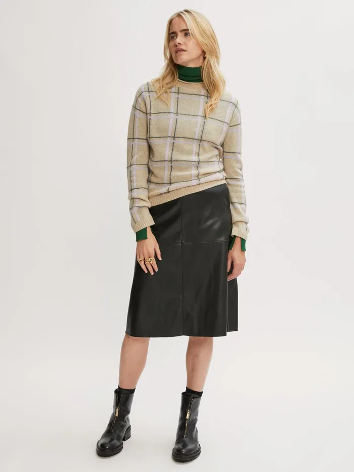 Jigsaw Knitwear and Cashmere Women Merino Cashmere Check Jumper Cream