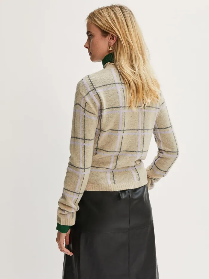 Jigsaw Knitwear and Cashmere Women Merino Cashmere Check Jumper Cream