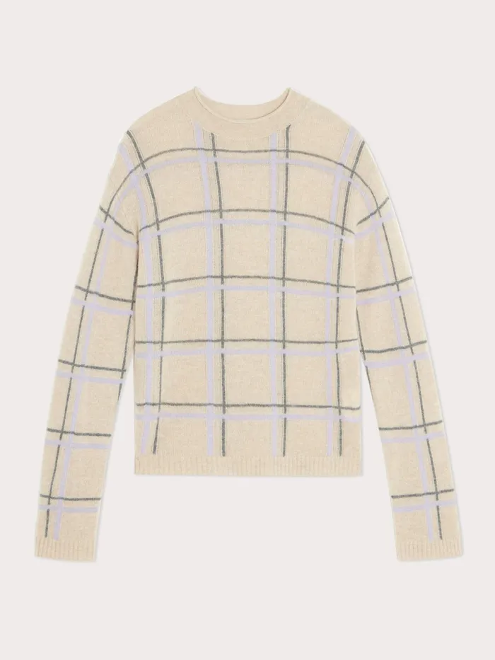 Jigsaw Knitwear and Cashmere Women Merino Cashmere Check Jumper Cream