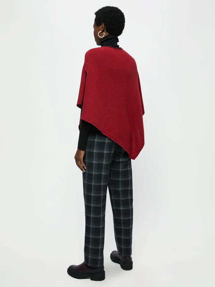 Jigsaw Ponchos and Scarves Women Open Poncho Wool Cashmere Red