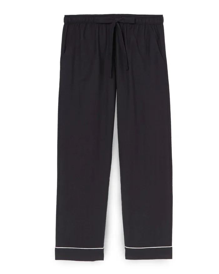 Jigsaw Pyjamas and Loungewear Women Cotton Herringbone Pyjama Blue