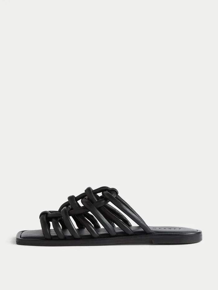 Jigsaw Shoes and Sandals Women Burgos Leather Rope Slider Black