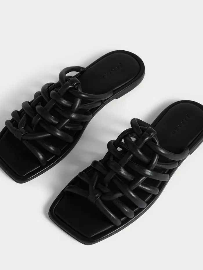 Jigsaw Shoes and Sandals Women Burgos Leather Rope Slider Black