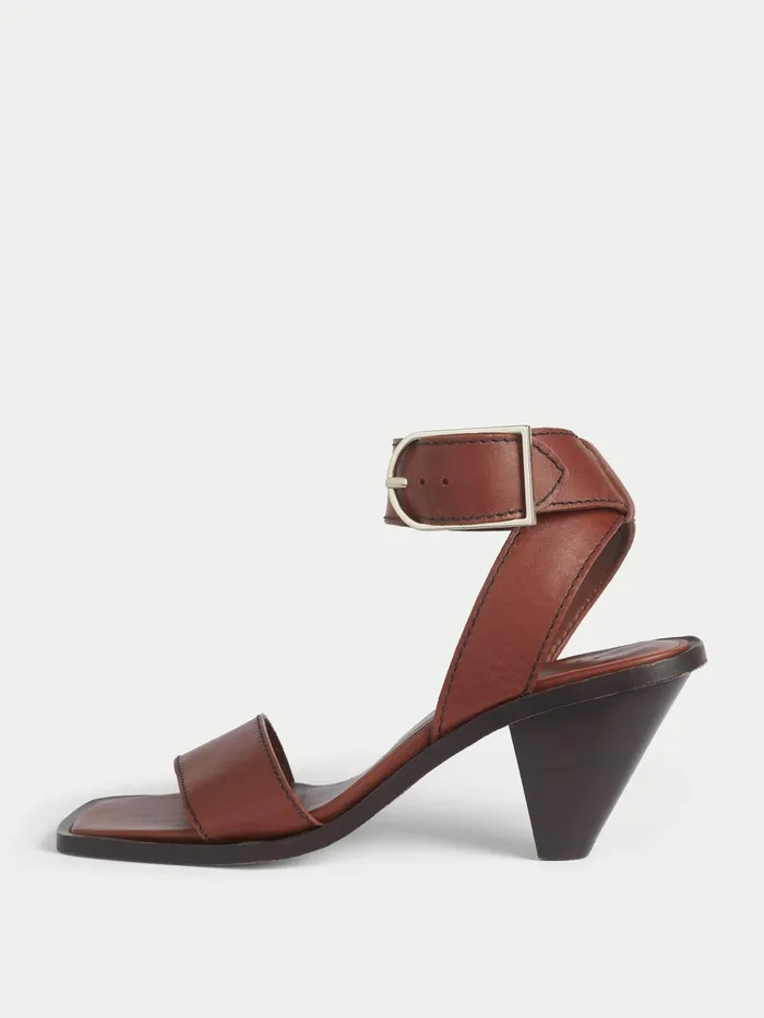 Jigsaw Shoes and Sandals Women Liska Leather Heeled Sandal Cream