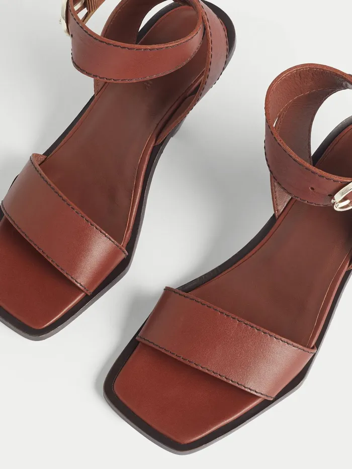 Jigsaw Shoes and Sandals Women Liska Leather Heeled Sandal Cream