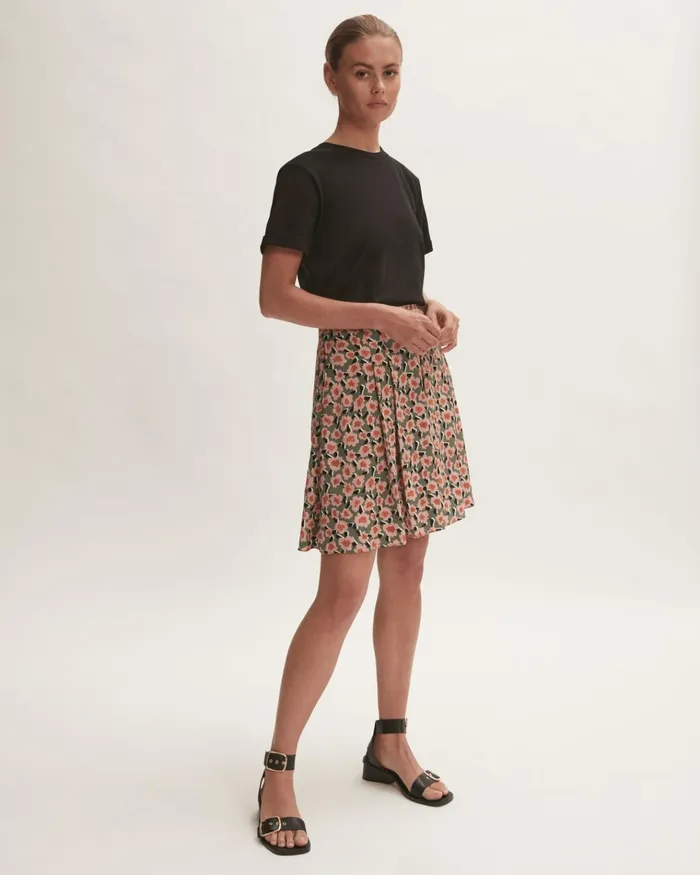 Jigsaw Skirts Women Camellia Pleated Mini Skirt Green