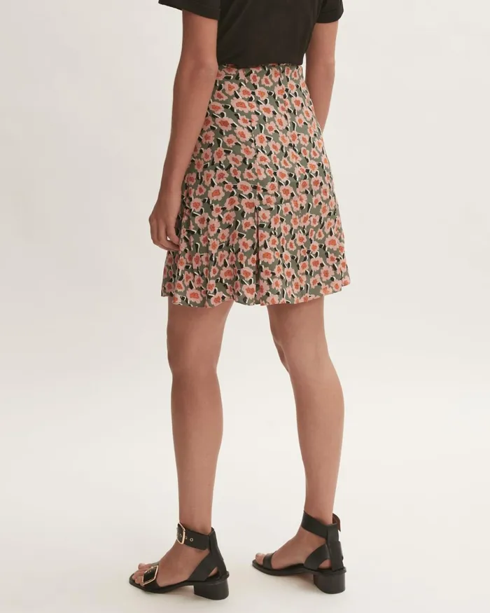 Jigsaw Skirts Women Camellia Pleated Mini Skirt Green