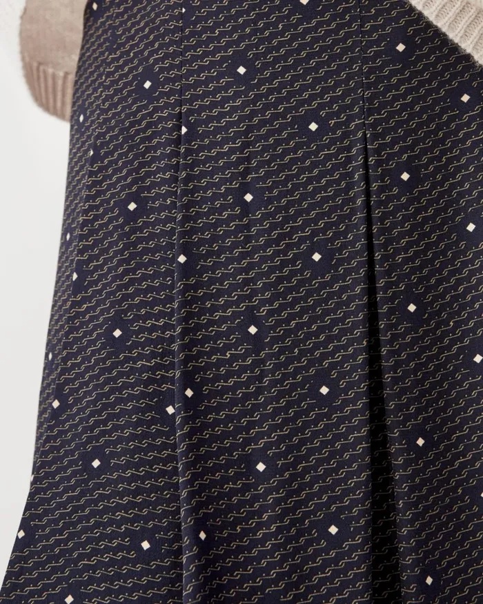 Jigsaw Skirts Women Diamond Geo Pleated Mini Skirt Blue
