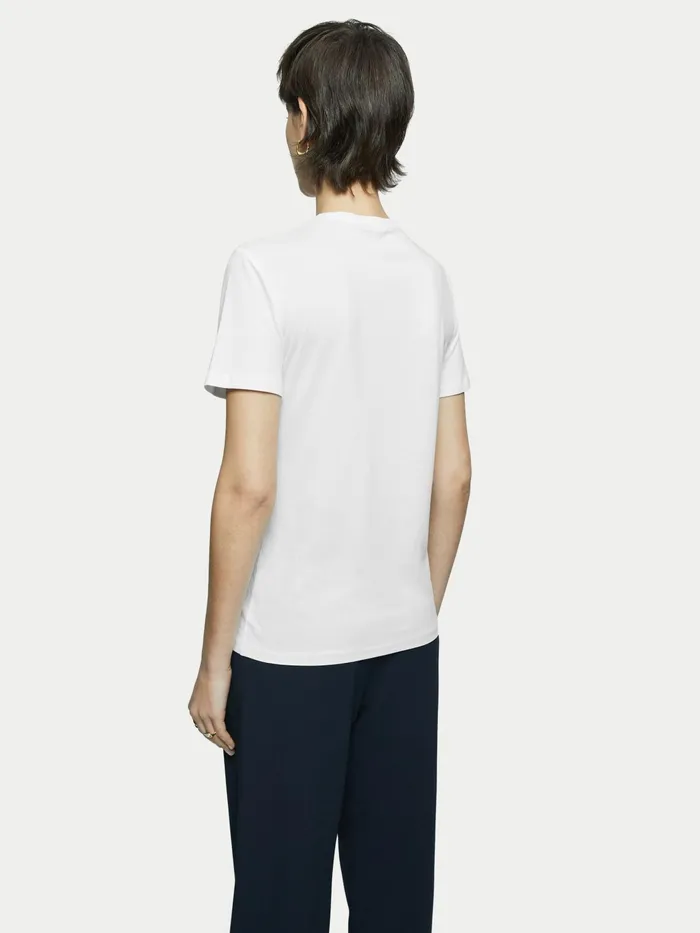 Jigsaw Tshirts Women Sueded Jersey Short Sleeve Tee White