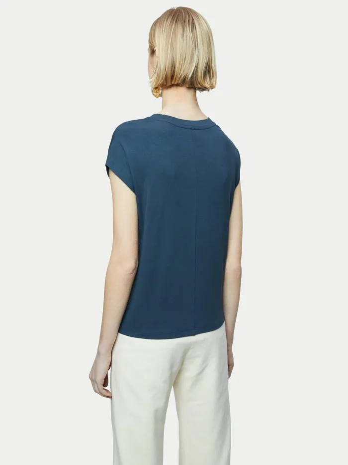 Jigsaw Tshirts Women Whitby Cap Sleeve Tee Grey