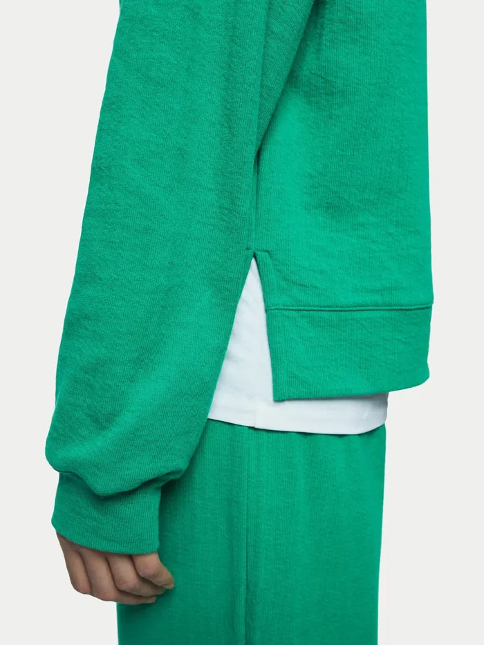 Jigsaw Tops Women Organic Cotton Sweatshirt Green