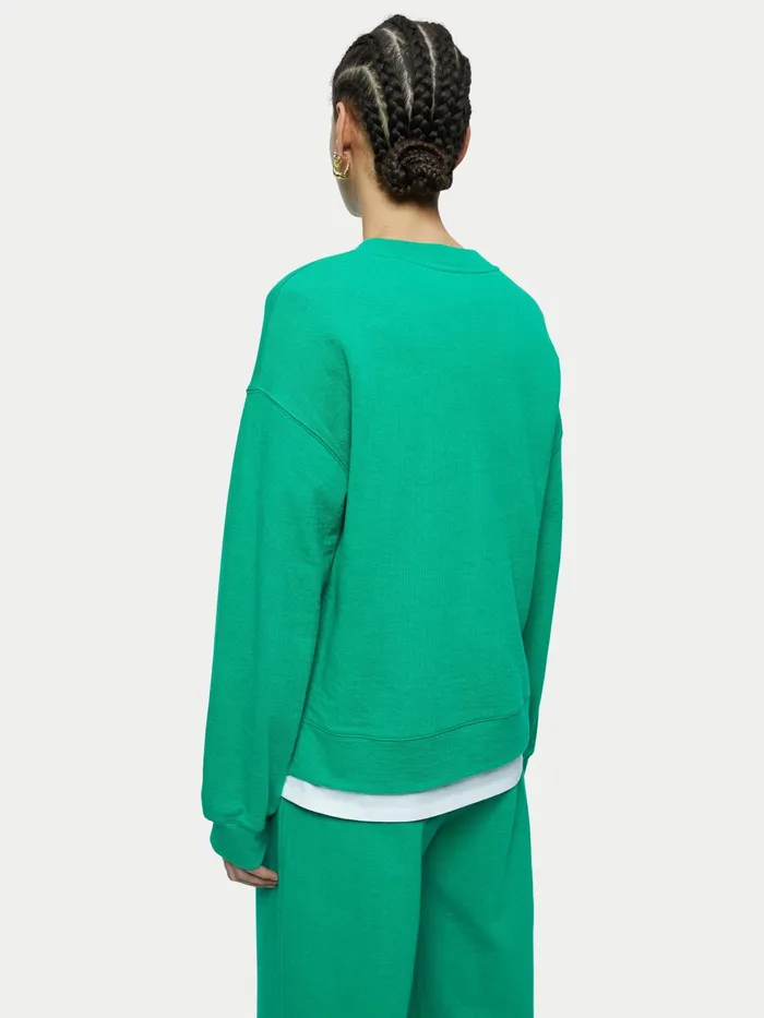 Jigsaw Tops Women Organic Cotton Sweatshirt Green