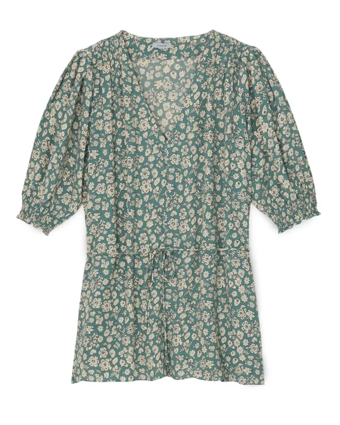 Jigsaw Tops Women Primrose Viscose Gathered Top Green