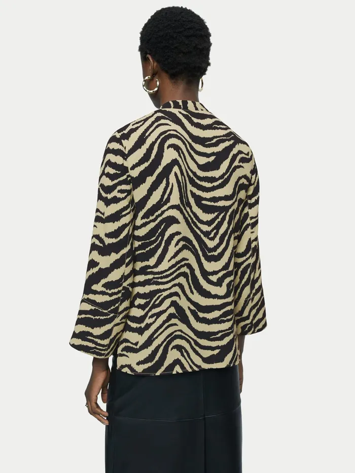 Jigsaw Tops Women Zebra Ikat Tunic Top Green
