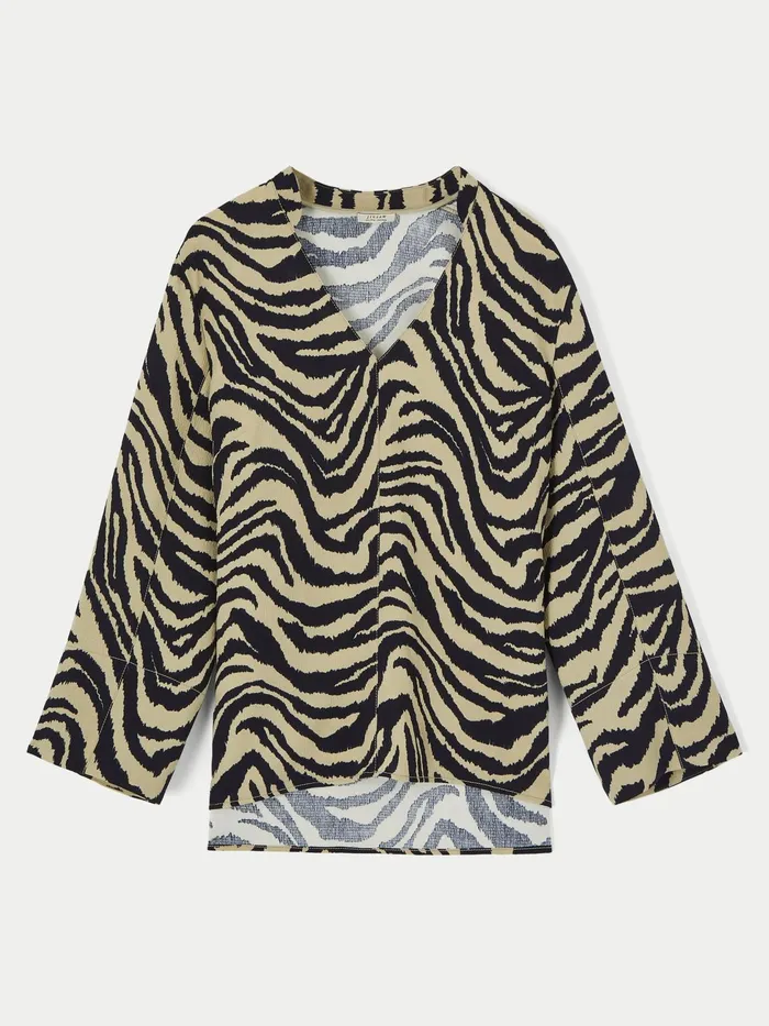 Jigsaw Tops Women Zebra Ikat Tunic Top Green
