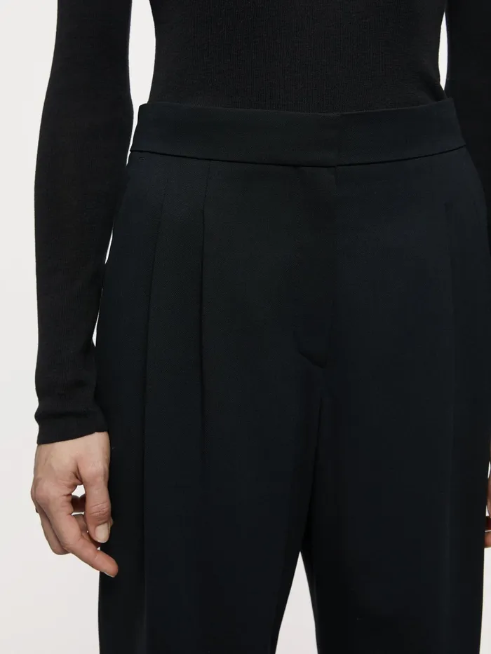 Jigsaw Trousers Women Chaplin Fluid Twill Trouser Black
