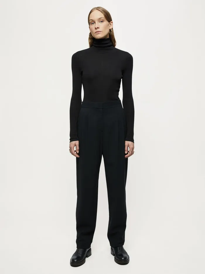 Jigsaw Trousers Women Chaplin Fluid Twill Trouser Black