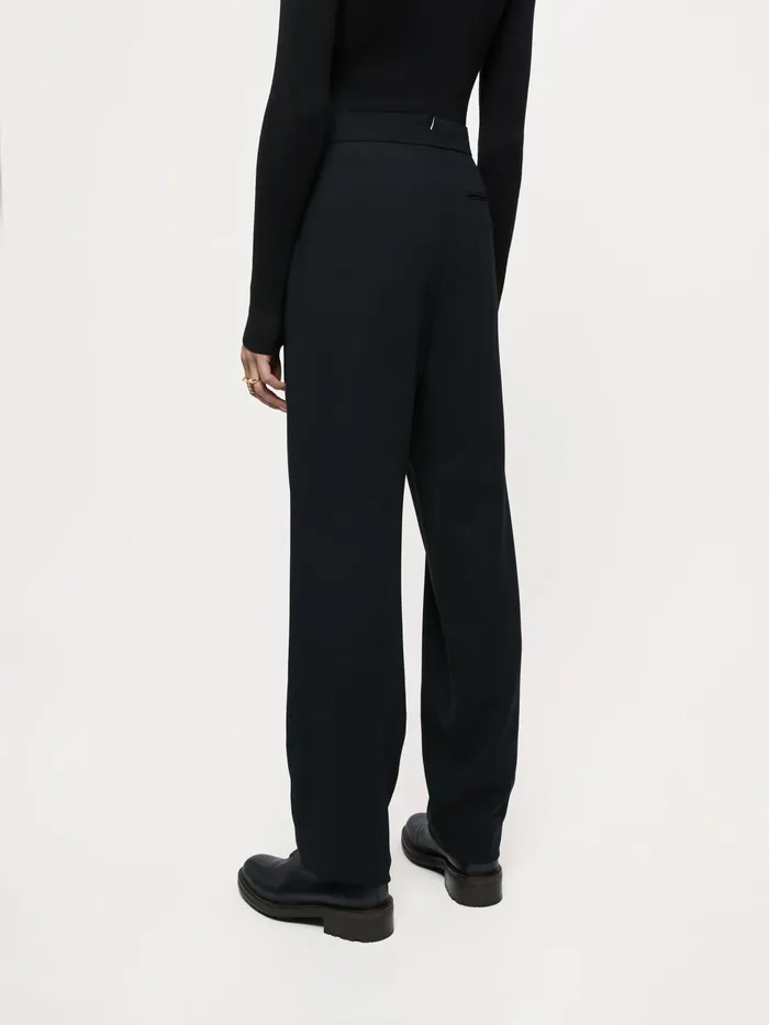 Jigsaw Trousers Women Chaplin Fluid Twill Trouser Black