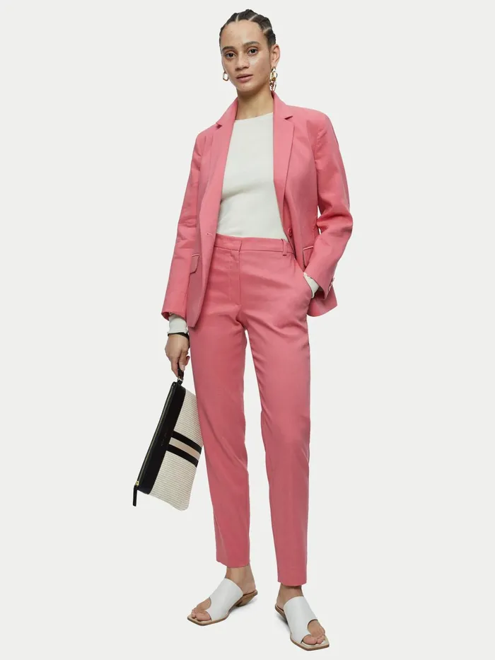 Jigsaw Trousers Women Palmer Portofino Trouser Pink