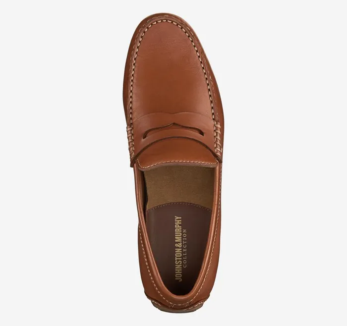 Johnston and Murphy Baldwin Driver Penny Cognac Sheepskin Men SlipOns Johnston and Murphy Baldwin Driver Penny Cognac Sheepskin Men SlipOns