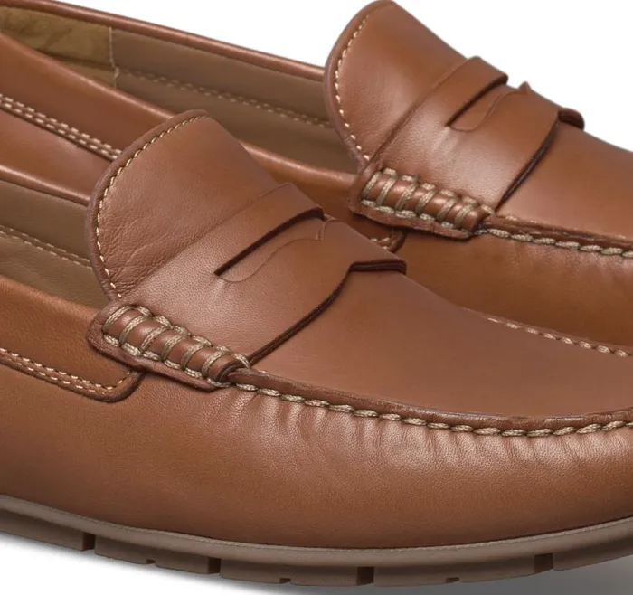 Johnston and Murphy Baldwin Driver Penny Cognac Sheepskin Men SlipOns Johnston and Murphy Baldwin Driver Penny Cognac Sheepskin Men SlipOns