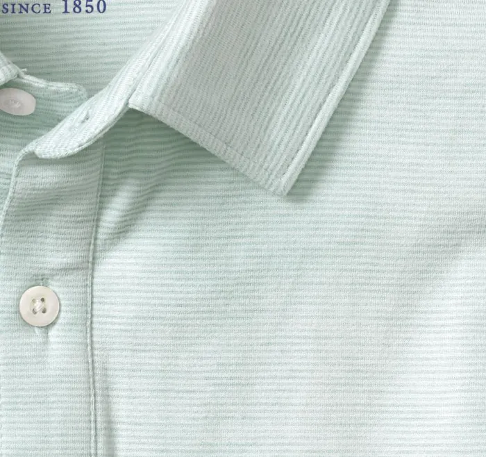 Johnston and Murphy Boys Micro Stripe Polo Green Boys Shirts Johnston and Murphy Boys Micro Stripe Polo Green Boys Shirts